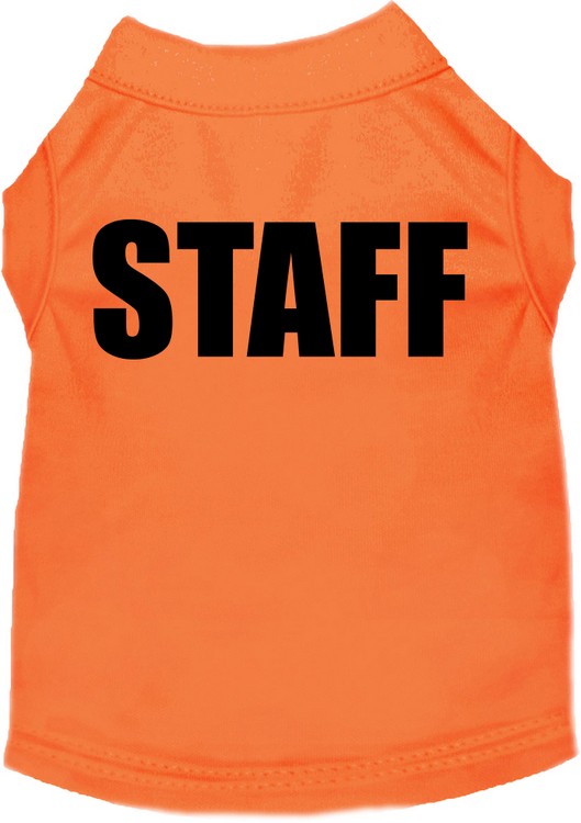 Staff Costume Screen Print Dog Shirt Orange Size XS